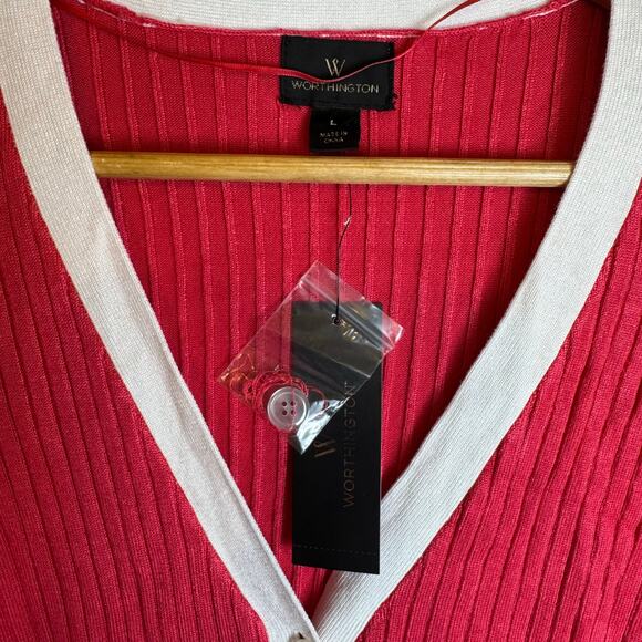 New Cardigan Sweater Women’s Large Business Casual Office Academia Preppy - Picture 2 of 10